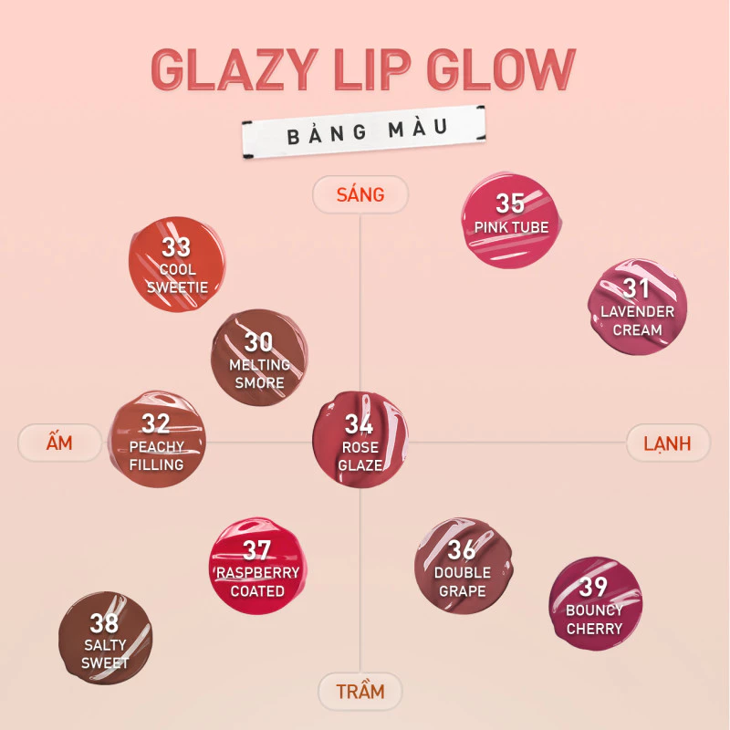 3CE GLAZY LIP GLOW lip gloss, Authentic, 80K+ Sold, 4.9 Star Reviewed, Sale - Image 4