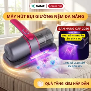 KANIC cordless mattress vacuum cleaner with UV sterilization: Authentic, 100K+ Sold, 4.9 Star Reviewed, Sale