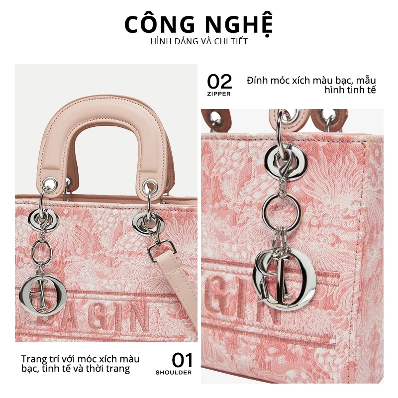 High-Quality Leather Square-Shaped Women's Handbag with Embroidered Pattern: Authentic, 5K+ Sold, 4.8 Star Reviewed, Sales - Image 7